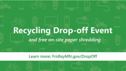 March Recycling Drop-Off and Paper Shredding Event | Bonus Rebates!