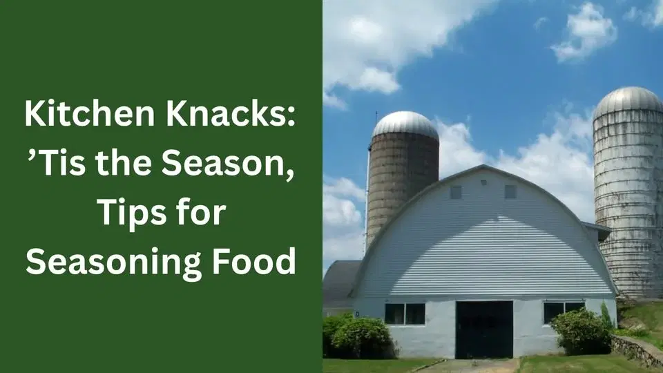 Kitchen Knacks: ’Tis the Season, Tips for Seasoning Food