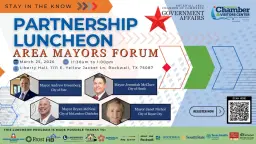 March Partnership Luncheon - Area Mayors Forum