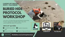 Paul Bunker, Chiron K9 - Buried Hide protocol workshop