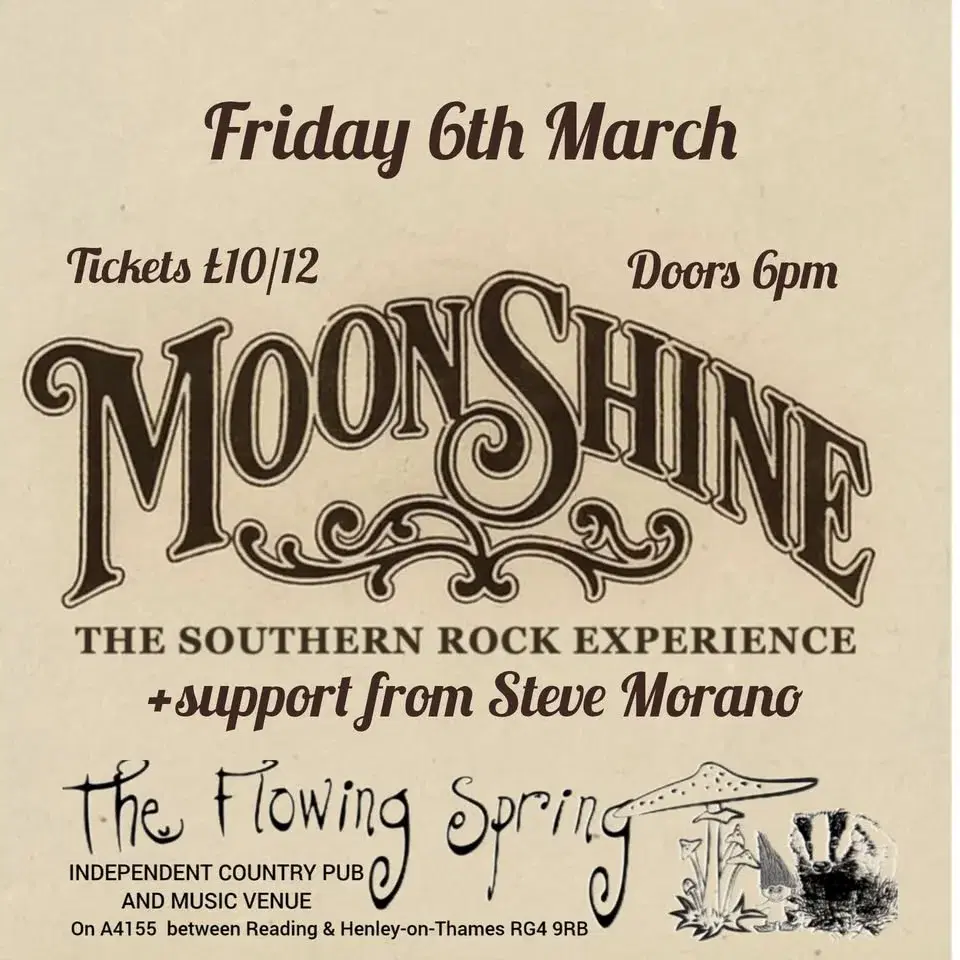 Moonshine The Southern Rock Experience + Support from Steve Morano
