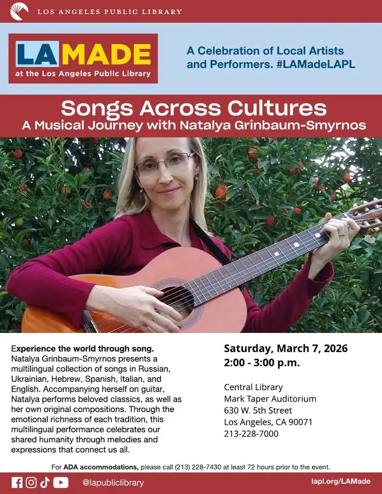 Songs Across Cultures: A Musical Journey with Natalya Grinbaum-Smyrnos