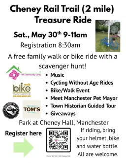 Manchester - Cheney Rail Trail 2‑Mile Treasure Ride