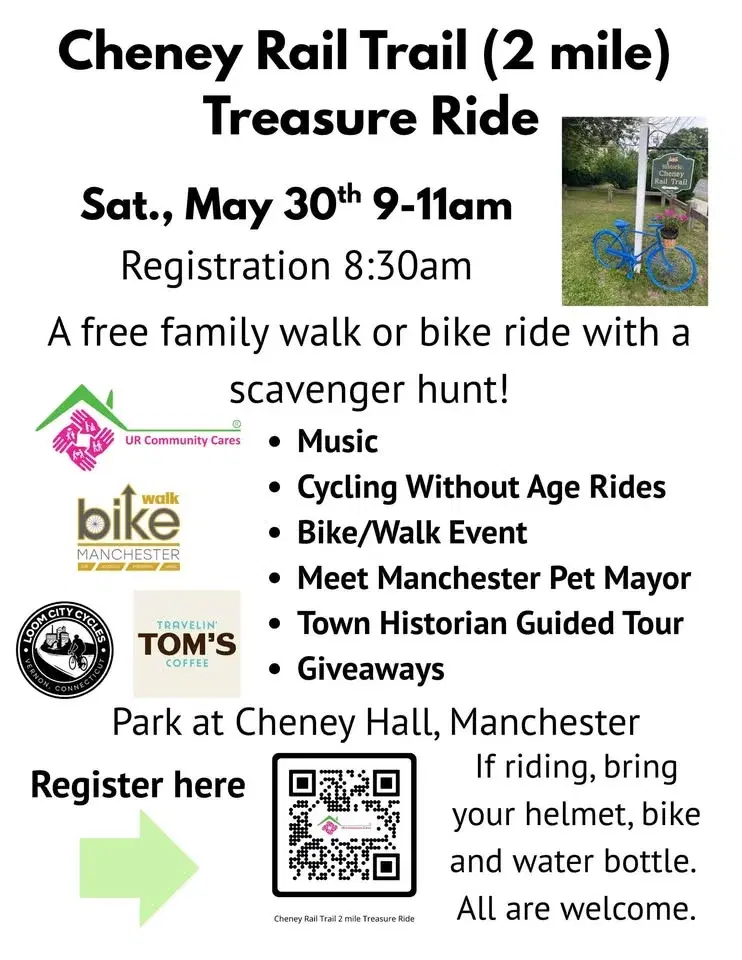 Manchester - Cheney Rail Trail 2‑Mile Treasure Ride