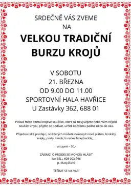 Tradiční velká burza krojů