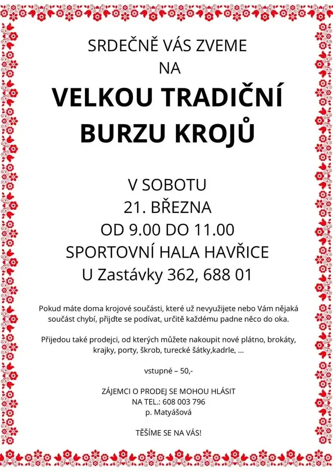 Tradiční velká burza krojů