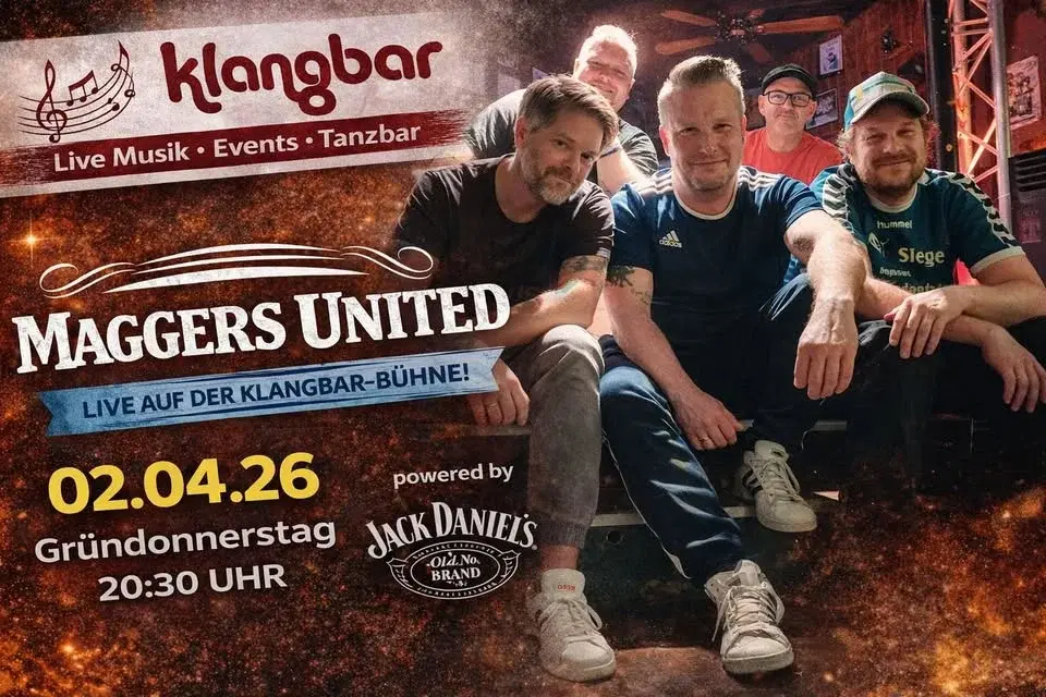 đ„ GRĂNDONNERSTAG = MAGGERS UNITED IN DER KLANGBAR! đ„
đž LIVE âą LAUT âą LEGENDĂR đž