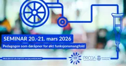 SEMINAR: Pedagogen som døråpner for økt funksjonsmangfold