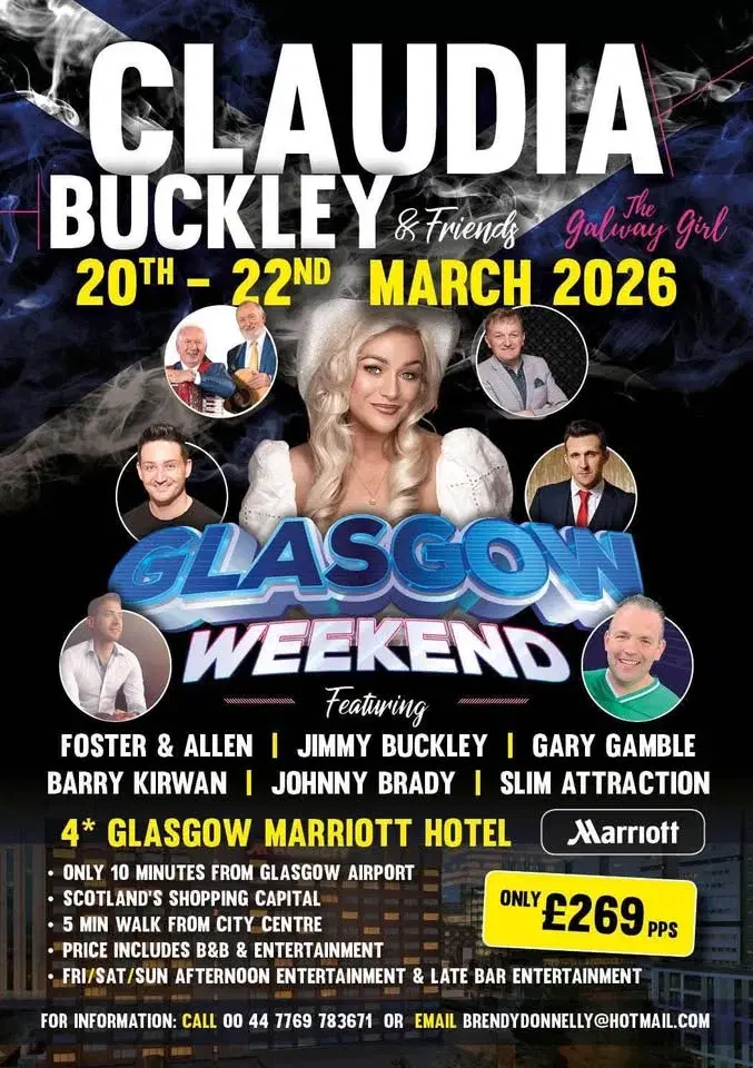 Claudia Buckley Glasgow Weekend 2026