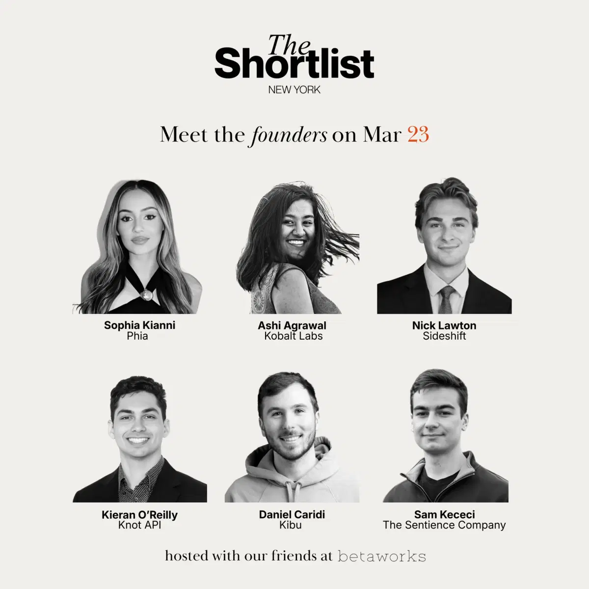 The Shortlist: March Founder Showcase