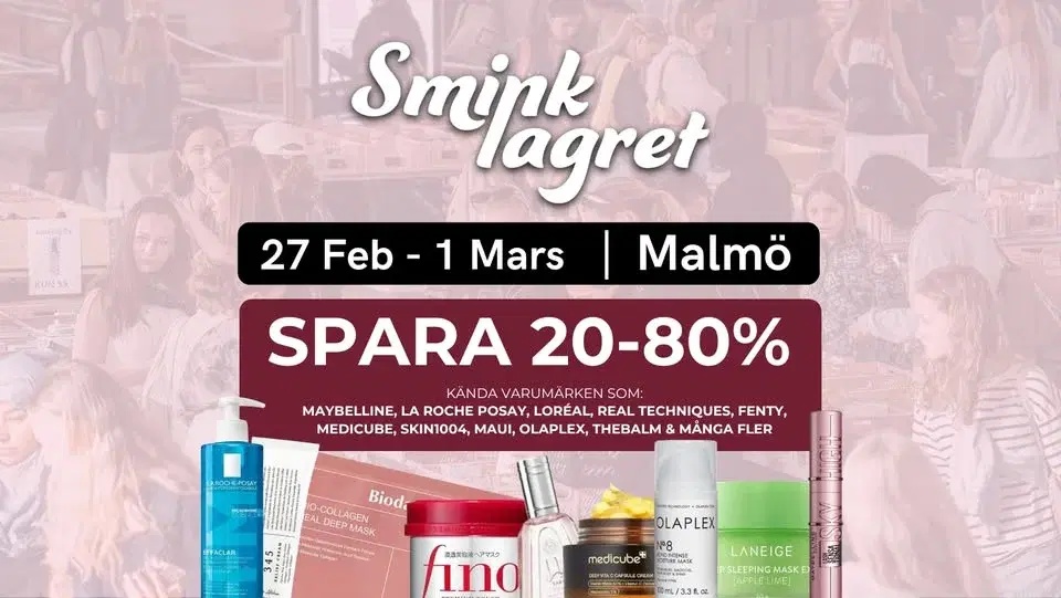 SMINK OUTLET I MALMĂ - SPARA UPP TILL 80% đ