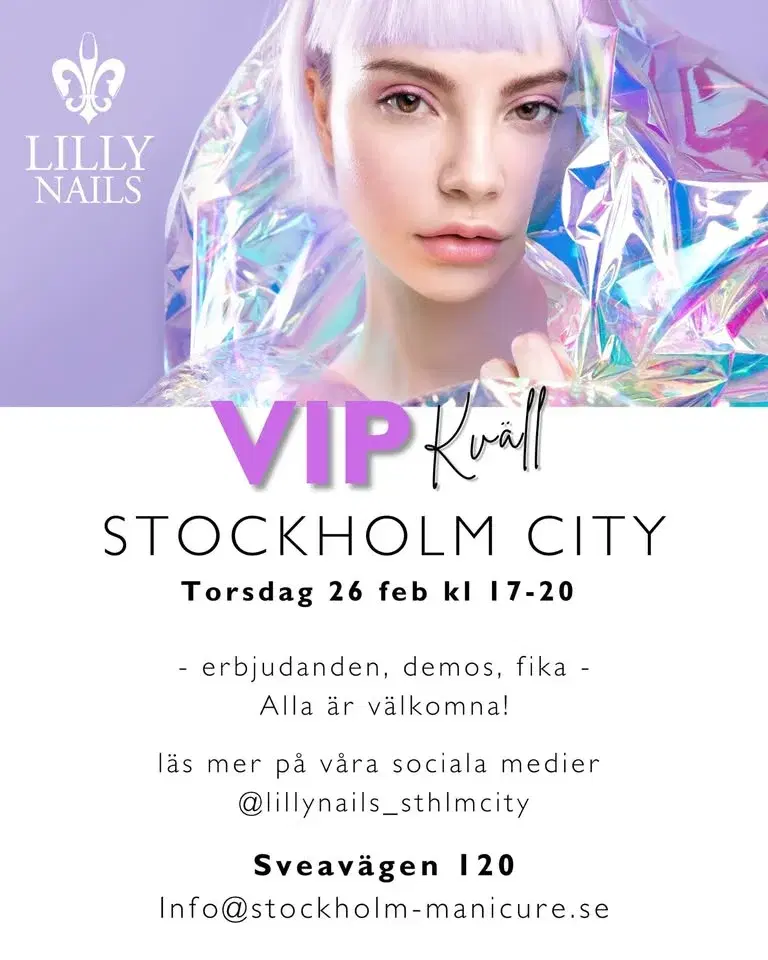 VIP-kväll Lillynails Stockholm City 26/2 kl:17-20